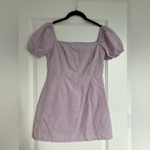 Red Berry Dresses & Skirts - Lavender Puff Sleeve Mini Dress
